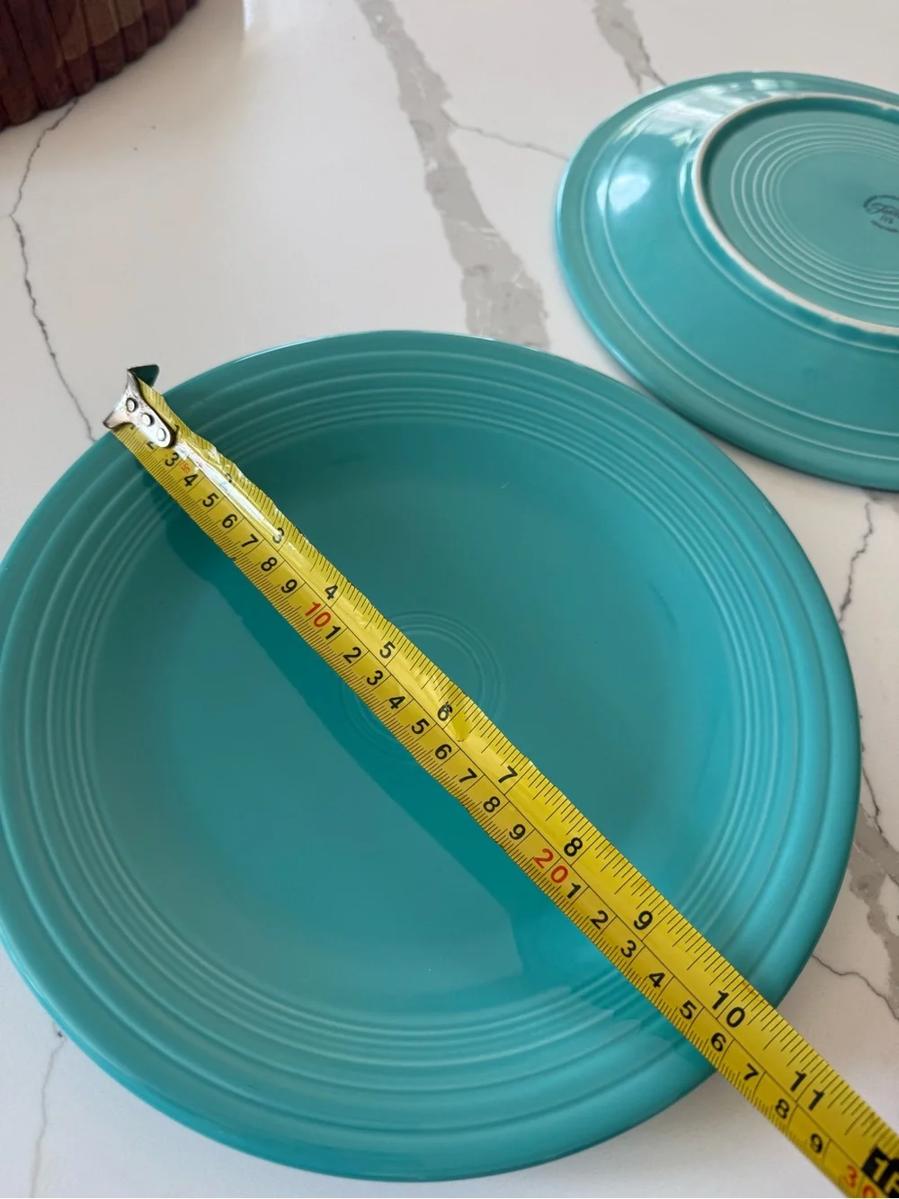 Set Of 2 Fiestaware Fiesta Turquoise Dinner Plates 10”
